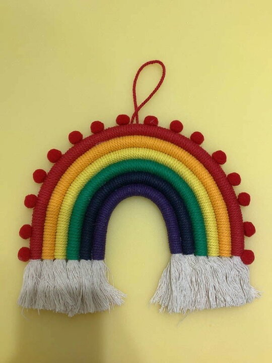 楽天市場】タペストリー 北欧 壁飾り おしゃれ 虹 レインボー 手作り  