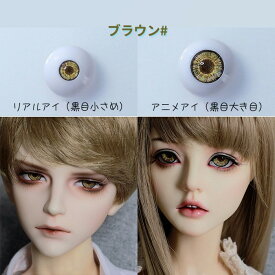 ドールアイ アニメアイ リアルアイ アクリルアイ 球体関節人形 BJD SD DD アイ 14mm 16mm 18mm 1/3 1/4 1/6 ブルー グリーン ブラウン パープル グレー 5色 選べる 瞳 パーツ カスタムドール用 交換用 目 高品質 ハンドメイド 手芸 材料 フィギュア nc008x1x1m6