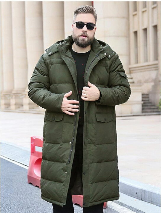 7448円 日本未発売 ダウンコート メンズ ダウンジャケット ロング フード付き ベンチコート ファー