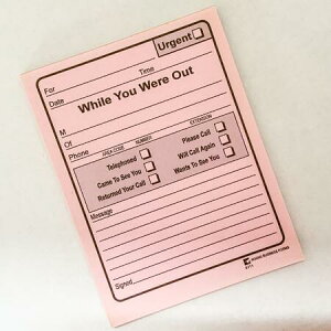 アメリカ デッドストック メモ/While you were out アメリカ直輸入 デッドストック 紙モノ コラージュ 素材 おしゃれ