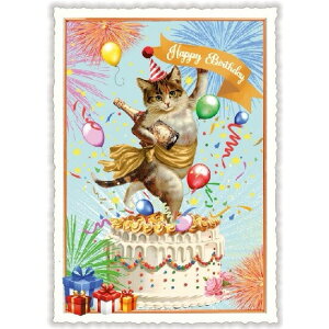 hCc̃|XgJ[h Cat@Happybirthday _CJbgH