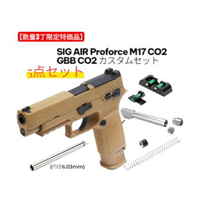 �y���ʌ�������i3���̂݁z(5�_�Z�b�g) SIG AIR Proforce M17 CO2 GBB CO2 �{��+�J�X�^���p�[�c�Z�b�g�Ώ۔N��18�Έȏ� �����ȃZ�b�g CO2�K�X�K�� �T�o�C�o���Q�[�� �n���h�K���Z�b�g