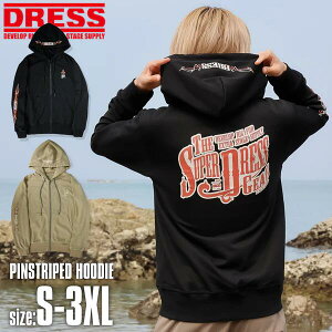 DRESS ピンストライプパーカー ドレス 釣り フィッシング フィッシングウェア バイク ツーリング ライラクス アパレル アウトドア 秋 冬 キャンプ バイカー _hack