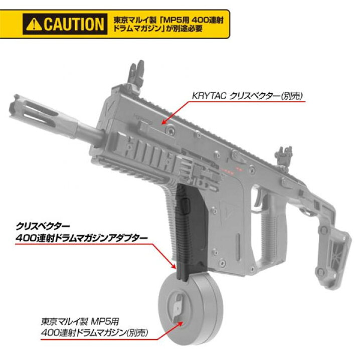 楽天市場】KRISS クリスベクター 400連射ドラムマガジンアダプター 