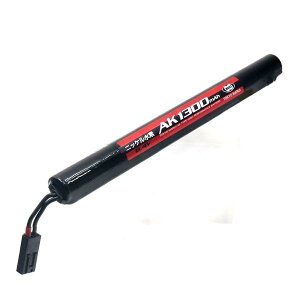 【充電済み】電動ガン用 東京マルイ 8.4V ニッケル水素1300mA AK1300バッテリー スティック 棒状 うなぎ 細長い サバイバルゲーム エアガン マシンガン