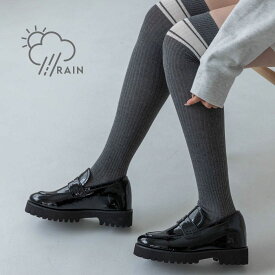 【公式】イーボル EVOL 【晴雨兼用・インヒール入り】トラックソールスタイルアップローファー ブラック 靴 レディース 25aw 新作 ローファー インヒール 厚底 低身長 スタイルアップ 軽量 定番 OL 仕事 オフィス 晴雨兼用 雨 レイン 小さいサイズ 大きいサイズ