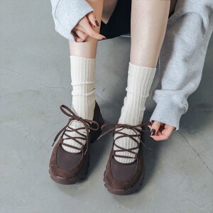 【公式】イーボル EVOL 【S-LLサイズ展開・軽量】クロスレースアップスニーカー ブラック 靴 レディース 25aw 新作 スニーカー 厚底スニーカー レースアップ 厚底 スエード メッシュ 軽量 カジ