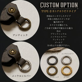 スマートキーケース用カスタムパーツ（オプション品）タイプ2になります。リングカラビナバージョン（本体注文時に取り付け可能商品に付き、発送後の購入は出来ません！）