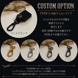 スマートキーケース用カスタムパーツ（オプション品）タイプ3になります。ナスカンバージョン（本体注文時に取り付け可能商品に付き、発送後の購入は出来ません！）