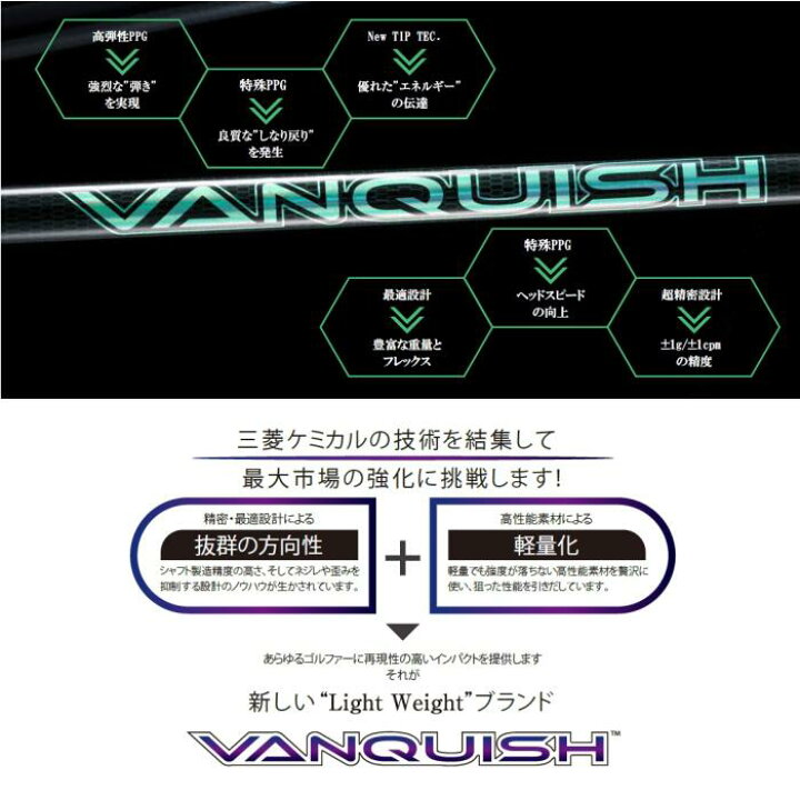 楽天市場】三菱ケミカル バンキッシュ VV ヴィヴィ シャフト 