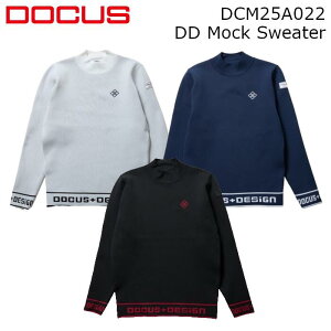 ゴルフウェア ドゥーカス DD モック セーター ホワイト/ブラック/ネイビー 2025年 秋冬新作 メンズ