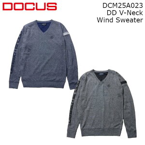 ゴルフウェア ドゥーカス DD Vネック ウィンド セーター ブラック/ネイビー 2025年 秋冬新作 メンズ