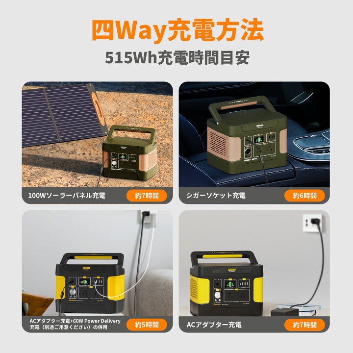 Evopow ポータブル電源 600W (瞬間最大1200W) 