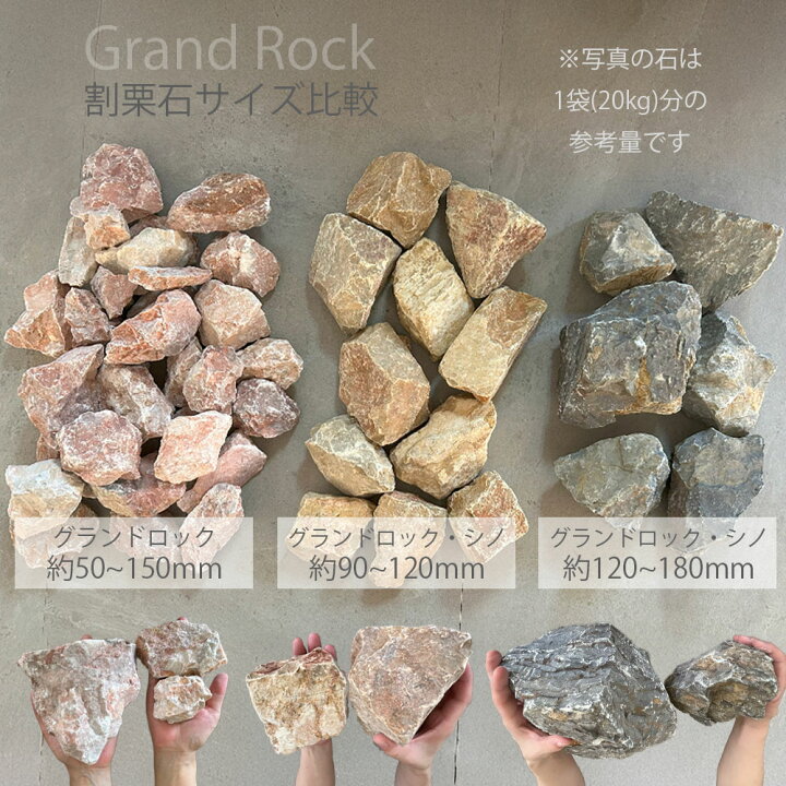 楽天市場】庭石 置き石 20kg 全5色 割栗石 ロックガーデン ライト 