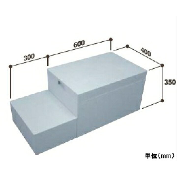 キッチンステップ JOTO ハウスステップ 収納庫付き 600×1100×350mm CUB8060S 勝手口 収納 ステップ 階段 城東
