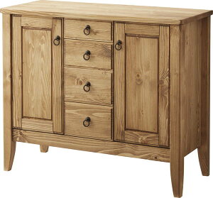 【10/25ポイントUP中】東谷 サイドボード ナチュラル 完成品 CFS-514 東谷 AZUMAYA 木製キャビネット 収納棚 おしゃれ キャビネット フォレ 幅95cm高さ80cm 収納キャビネット 木製 戸棚 引き出し CFS-51