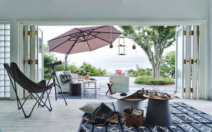 東谷 ガーデンパラソル ブラウン 組立式 RKC-729BR 東谷 AZUMAYA ブラウン グレー 日よけ ビーチ ガーデン ガーデンファニチャー テラス ビーチパラソル アウトドア 日傘 バーベキュー BBQ シンプ