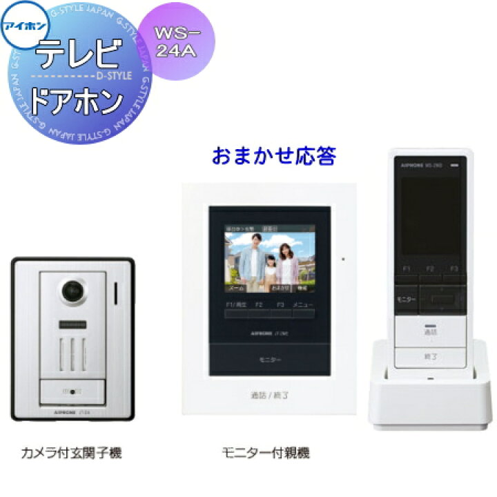 楽天市場 インターホン ドアホンアイホンws 24aおまかせ応答テレビドアホンセット録画機能付ac電源直結式 やさしい呼出音 Diy エクステリアg Style
