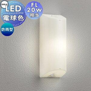 エクステリア 屋外 照明 ライト オーデリックODELIC ポーチライト OG254673LR 壁面・天井面取付兼用 ブラケットライト 玄関灯 門柱灯 LED 電球色