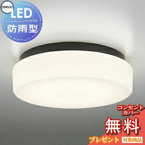 エクステリア 屋外 照明 ライト オーデリックODELIC 軒下シーリング OW269012LR FCL30W相当 電球色 黒色 LED ポーチライト 玄関灯 門柱灯
