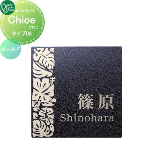 【10/25ポイントUP中】表札 オンリーワンクラブ Chloe クロエ ゴールド タイプ08 HS1-CLGB-08 戸建て オーダー オンリーワン エクステリア
