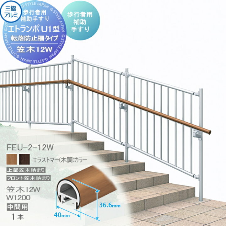 楽天市場】【部品】 歩行者用補助手すり 三協アルミ エトランポU1型 