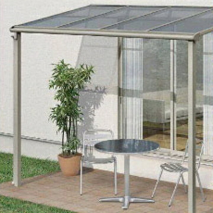 楽天市場 テラス屋根ykk Ykkap工事付 ヴェクターｆ１階用幅1m85cm 奥行57cm 柱の高さ２m50cm Diy エクステリアg Style