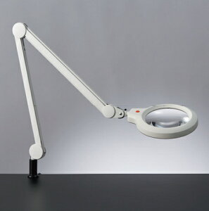 【10/25ポイントUP中】山田照明 LEDデスクライト 拡大レンズ Z-37RLW ホワイト 高演色 昼白色 無段階調光 クランプタイプ 白熱60W相当 Zライト Z-Light ゼットライト