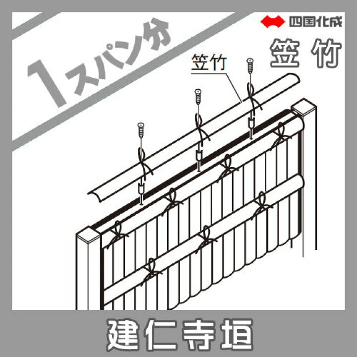 楽天市場】【部品】 樹脂製竹垣 四国化成 シコク 和(なごみ)建仁寺垣 両面タイプ 笠竹 1スパン用(1本入り) 39KT-TK ガーデン DIY 塀 壁 囲い 境界 屋外 : DIY・エクステリアG-STYLE