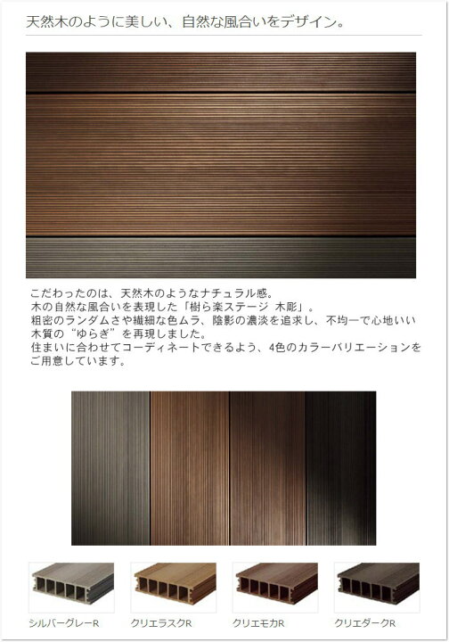 楽天市場】ウッドデッキ オプション LIXIL リクシル TOEX 樹ら楽 