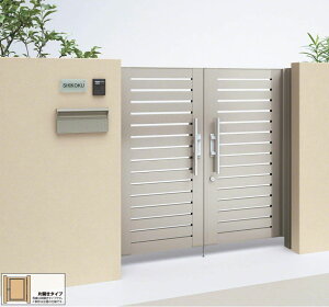 四国化成 アレグリア門扉TL 4型 片開き アルミ色 ゲート・門扉 ドア【消費税込み】