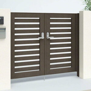 四国化成 アレグリア門扉 3型 両開き 木調タイプ ゲート・門扉 ドア【消費税込み】