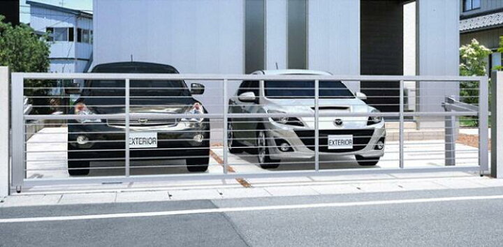 楽天市場】三協アルミ 跳ね上げ門扉 カーゲート ラビーネ ワイド1型 