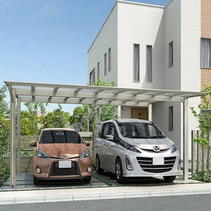 楽天市場】LIXIL リクシル 2台用 カーポート 駐車場屋根 ネスカF