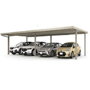 LIXIL リクシル カーポートSW 駐車場屋根 4台用 積雪30cm対応 横連棟 6本柱【税込】