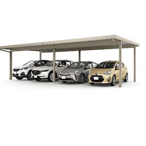 LIXIL リクシル カーポートSW 駐車場屋根 4台用 積雪50cm対応 横連棟 6本柱 折板【税込】