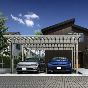 YKKAP YKK 2台用カーポート エフルージュ 3000タイプ 積雪100cm対応 駐車場屋根 おしゃれ【消費税込み】