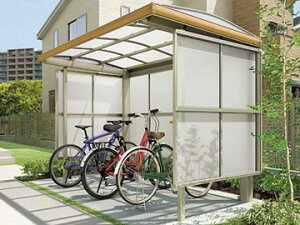 LIXIL リクシル 駐輪場 サイクルポート フーゴAプラス パーク (アーチスタイル) パネル3面囲い 積雪〜20cm対応【税込】