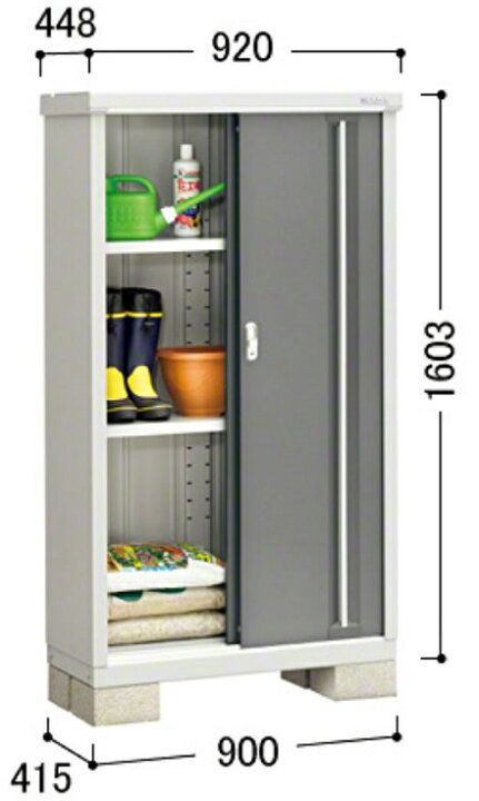楽天市場】イナバ物置 シンプリー 一般型 900×415×1603 MJX-094D 屋外 