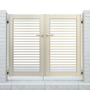 エクスショップ Value Select プレシオス門扉 横格子 両開き ゲート・門扉 ドア 玄関 門 おしゃれ【税込】