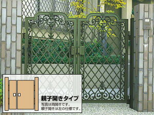 三協アルミ ラビロス1型 両開き親子 ゲート・門扉 ドア 三協立山【税込】