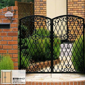 三協アルミ ファンセル1型 両開き親子 ゲート・門扉 ドア 玄関 門 おしゃれ 三協立山【税込】
