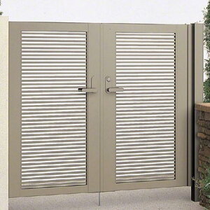 四国化成 クレディ門扉 1型 横細格子 両開き ゲート・門扉 ドア【消費税込み】