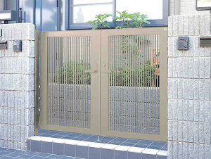 四国化成 クレディ門扉 2型 たて細格子 両開き ゲート・門扉 ドア【消費税込み】
