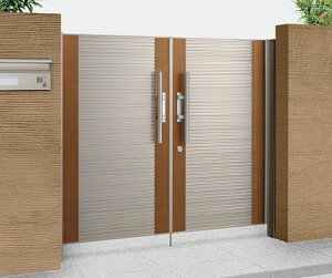 四国化成 アルディ門扉 4型 両開き 木調タイプ ゲート・門扉 ドア【消費税込み】