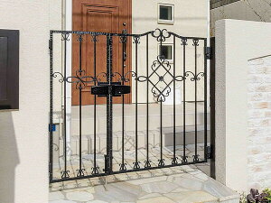 四国化成 ブルーム 鋳物調門扉 1型 両開き親子 ゲート・門扉 ドア 玄関 門 おしゃれ【消費税込み】