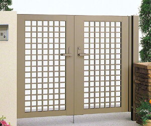 四国化成 クレディ門扉 3型 井桁格子 両開き 高尺タイプ ゲート・門扉 ドア【消費税込み】