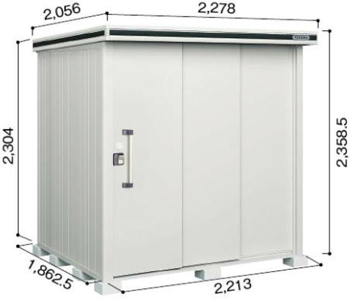 楽天市場】【楽天リフォーム認定商品】 ヨド物置 エルモ LMD-2218H 背 