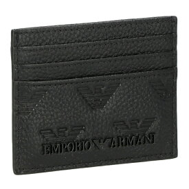 エンポリオアルマーニ EMPORIO ARMANI カードケース パスケース レザー イーグルマーク メンズ YEM320 Y142V 81072 ブラック プレゼント