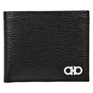 フェラガモ 二つ折り財布 折財布 メンズ ガンチーニ レザー Salvatore Ferragamo 66A065 0685986 ブラック レッド プレゼント